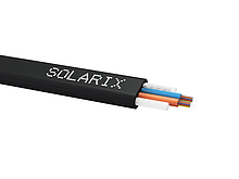 Plochý DROP kabel Solarix 24vl 9/125 PE F<sub>ca</sub> černý SXKO-FLAT-DROP-24-OS-PE - Solarix - Kabel optický