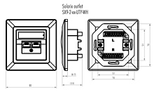 Produkt Zásuvka Solarix CAT5E UTP 1 x RJ45 pod omítku bílá SX9-1-5E-UTP-WH - Solarix - Zásuvky