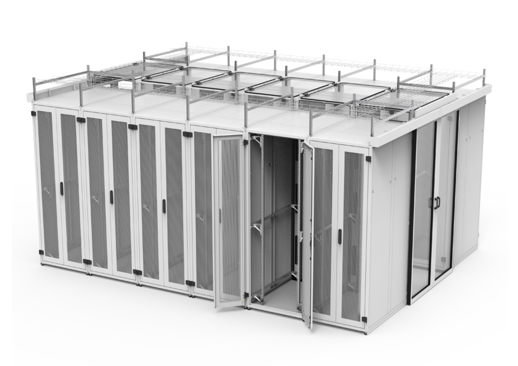 Stavba teplé/studené uličky pomocí komponentů rozvaděčů Solarix