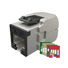 Samořezný keystone Solarix CAT5E STP SXKJ-5E-STP-RAL-SA, RAL FIT moduly, GROUND LOCK - Solarix - Keystony