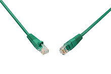 Patch kabel CAT5E UTP PVC 0,5m zelený snag-proof C5E-114GR-0,5MB - Solarix - Patch kabely