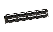 19" patch panel Solarix 48 x RJ45 CAT6 UTP 350 MHz černý 2U SX48-6-UTP-BK - Solarix - Patch panely