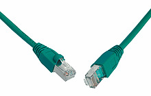 Patch kabel CAT5E SFTP PVC 2m zelený snag-proof C5E-315GR-2MB - Solarix - Patch kabely