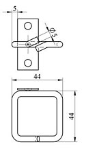 Produkt Vyvazovací háček D2 40x40mm, VH-D2-44 - Solarix - 19" příslušenství