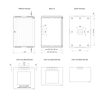 Produkt Rozvaděč nástěnný SENSA 12U 600mm, dveře sklo, RAL 7035, SENSA-12U-66-11-G - Solarix - Nástěnné 19"