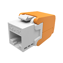 Samořezný keystone Solarix CAT6 UTP SXKJ-6-UTP-WH-SA Component Level a 4PPoE certifikace - Solarix - Keystony