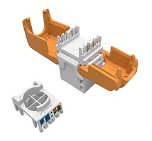 Produkt Samořezný keystone Solarix CAT6 UTP SXKJ-6-UTP-WH-SA Component Level a 4PPoE certifikace - Solarix - Keystony