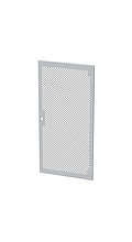 Dveře plechové s perforací LC-50, 24U, šířky 600, RAL7035, 1-bodový zámek - Solarix - Příslušenství