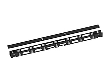 Vertikální vyvazovací žlab 42U kovový s krytem, BK, VVZ-K-42-B  - Solarix - Příslušenství
