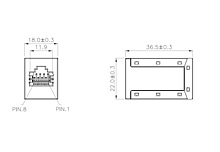 Produkt Spojka CAT5E STP 8p8c RJ45/RJ45 KRJ45-VEBB - Solarix - Spojky