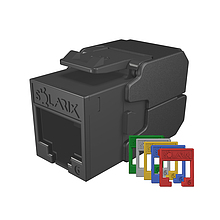 Samořezný keystone Solarix CAT6 UTP SXKJ-6-UTP-RAL-SA, RAL FIT moduly, SECURE CAP, Component Level a 4PPoE certifikace - Solarix - Keystony