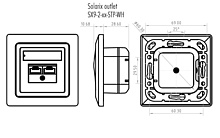 Produkt Zásuvka Solarix CAT6 STP 2 x RJ45 pod omítku bílá SX9-2-6-STP-WH - Solarix - Zásuvky