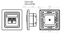 Produkt Zásuvka Solarix CAT6 STP 2 x RJ45 pod omítku bílá SX9-2-6-STP-WH - Solarix - Zásuvky