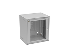 Rozvaděč nástěnný GrandN 12U 450mm, dveře sklo, RAL 7035, GrandN-12U-645-11-G - Solarix - Nástěnné 19"