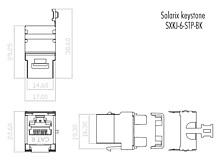 Produkt Zařezávací keystone Solarix CAT6 STP SXKJ-6-STP-BK - Solarix - Keystony