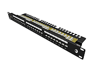 Produkt Patch panel Solarix 24 x RJ45 CAT6 UTP s vyvazovací lištou 1U SX24L-6-UTP-BK-N - Solarix - Patch panely