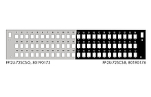Produkt Čelo optické vany 2U pro 72 SC simplex/LC duplex/E2000 BK, FP-2U-72SCS-B - Solarix - Optické vany a čela