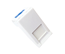 Modul French style Solarix 22,5 x 45mm pro 1 keystone úhlový bílý SXF-M-1-22,5-WH-U - Solarix - Zásuvky
