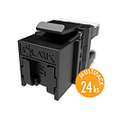 MULTIPACK 24 ks - rychlozařezávací keystone Solarix CAT5E UTP RJ45 SXKJ-5E-UTP-BK-NA  - Solarix - Keystony