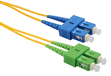 Patch kabel 9/125 SCapc/SCupc SM OS 2m duplex  SXPC-SC/SC-APC/UPC-OS-2M-D - Solarix - Patch kabely