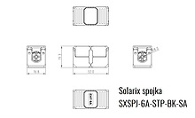 Produkt Samořezná spojka CAT6A STP SXSPJ-6A-STP-BK-SA - Solarix - Spojky