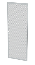 Dveře plechové s perforací LC-50, 45U, šířky 800, RAL7035, 1-bodový zámek - Solarix - Příslušenství