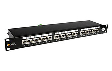 19" patch panel Solarix 24 x RJ45 CAT6 STP černý 1U SX24-6-STP-BK - Solarix - Patch panely