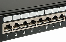 Produkt 19" patch panel Solarix 24 x RJ45 CAT6 STP černý 1U SX24-6-STP-BK - Solarix - Patch panely