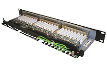 Produkt 19" patch panel Solarix 24 x RJ45 CAT6 STP černý 1U SX24-6-STP-BK - Solarix - Patch panely