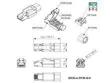 Produkt Konektor MPTL RJ45 CAT6A STP samořezný SXRJ45-6A-STP-BK-SA-N - Solarix - Konektory