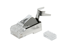 Konektor RJ45 CAT6 STP 8p8c stíněný skládaný na drát KRJS45/6SLD - Solarix - Konektory
