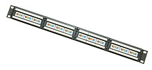 Produkt 19" patch panel Solarix 24 x RJ45 CAT5E UTP 150 MHz černý 1U SX24-5E-UTP-BK - Solarix - Patch panely