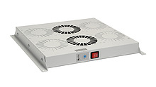 Produkt Ventilační jednotka univerzální 2 ventilátorů s termostatem RAL7035 do stropu i do dna VJ-R2 - Solarix - Příslušenství
