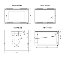 Produkt Rozvaděč nástěnný skládaný SENSA LITE 12U 450mm, dveře sklo, RAL 7035, SENSA-L-12U-545-11-G - Solarix - Nástěnné 19"