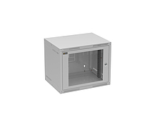 Rozvaděč nástěnný GrandN 9U 450mm, dveře sklo, RAL 7035, GrandN-9U-645-11-G - Solarix - Nástěnné 19"