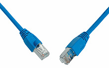 Patch kabel CAT5E SFTP PVC 20m modrý snag-proof C5E-315BU-20MB - Solarix - Patch kabely