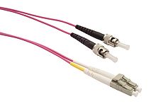 Patch kabel 50/125 LCupc/STupc MM OM4 2m duplex SXPC-LC/ST-UPC-OM4-2M-D - Solarix - Patch kabely