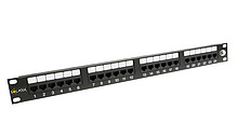 19" patch panel Solarix 24 x RJ45 CAT6 UTP 350 MHz černý 1U SX24-6-UTP-BK - Solarix - Patch panely