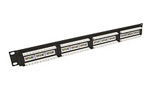 Produkt 19" patch panel Solarix 24 x RJ45 CAT6 UTP 350 MHz černý 1U SX24-6-UTP-BK - Solarix - Patch panely