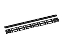 Vertikální vyvazovací žlab 45U kovový s krytem, BK, VVZ-K-45-B  - Solarix - Příslušenství