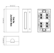 Produkt Spojovací box CAT5E STP 8p8c LSA+/Krone KRJS45-VEB5 - Solarix - Spojovací boxy