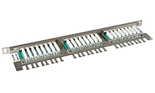 Produkt 19" patch panel Solarix 24xRJ45 CAT5E STP s vyvazovací lištou 0,5U SX24HD-5E-STP-SL - Solarix - Patch panely