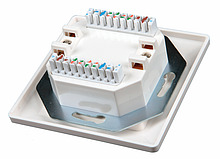 Produkt Zásuvka Solarix CAT6 UTP 2 x RJ45 pod omítku bílá SX9-2-6-UTP-WH - Solarix - Zásuvky