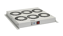 Produkt Ventilační jednotka univerzální 6 ventilátorů s termostatem RAL7035 do stropu i do dna VJ-R6 - Solarix - Příslušenství