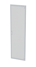 Dveře plechové s perforací LC-50, 42U, šířky 600, RAL7035, 1-bodový zámek - Solarix - Příslušenství