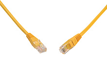 Patch kabel CAT5E UTP PVC 0,5m žlutý non-snag-proof C5E-155YE-0,5MB - Solarix - Patch kabely