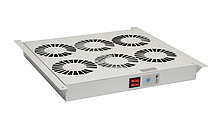 Ventilační jednotka univerzální 4 ventilátorů s termostatem RAL7035 do stropu i do dna VJ-R4 - Solarix - Příslušenství