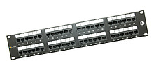 Produkt 19" patch panel Solarix 48 x RJ45 CAT5E UTP 150 MHz černý 2U SX48-5E-UTP-BK - Solarix - Patch panely