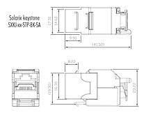 Produkt Samořezný keystone Solarix CAT5E STP SXKJ-5E-STP-BK-SA - Solarix - Keystony