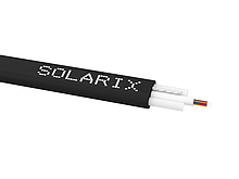 Plochý DROP kabel Solarix 12vl 9/125 PE F<sub>ca</sub> černý SXKO-FLAT-DROP-12-OS-PE - Solarix - Kabel optický